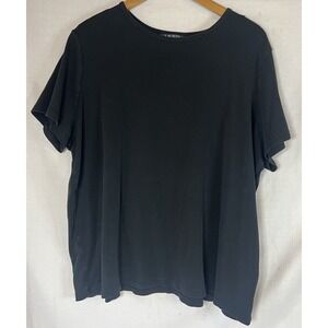 Lauren Ralph Lauren Women's 3XL Short Sleeved Shirt Black
